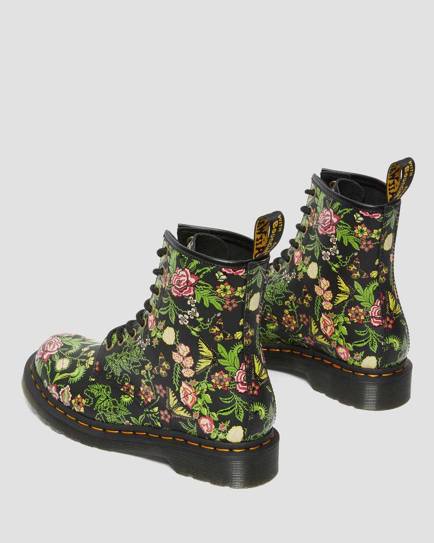 Dr Martens 1460 Floral Bloom Deri Dantel Up Kadın Bilek Boy Bot Siyah  Türkiye |  54387-MBIO