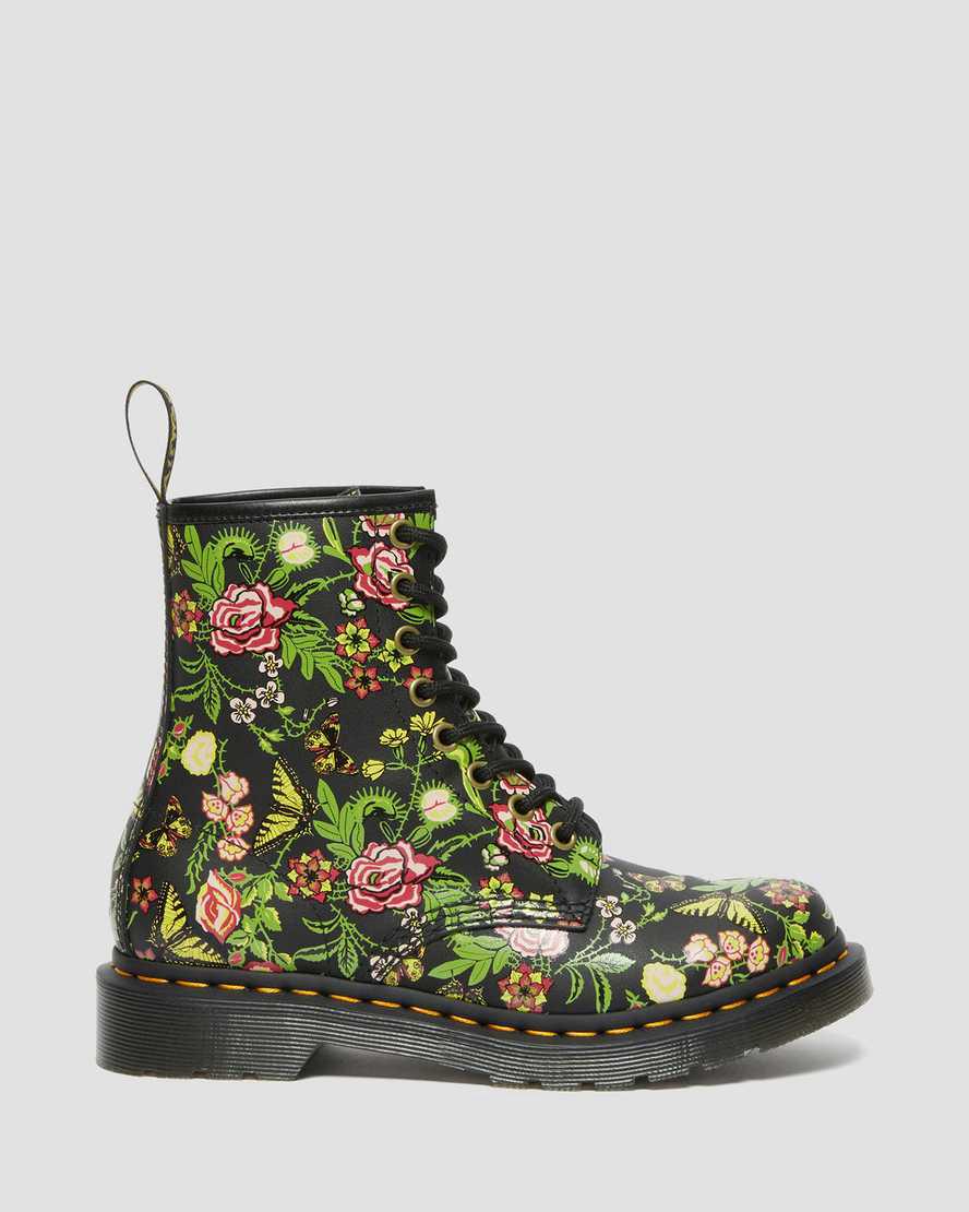 Dr Martens 1460 Floral Bloom Deri Dantel Up Kadın Bilek Boy Bot Siyah  Türkiye |  54387-MBIO