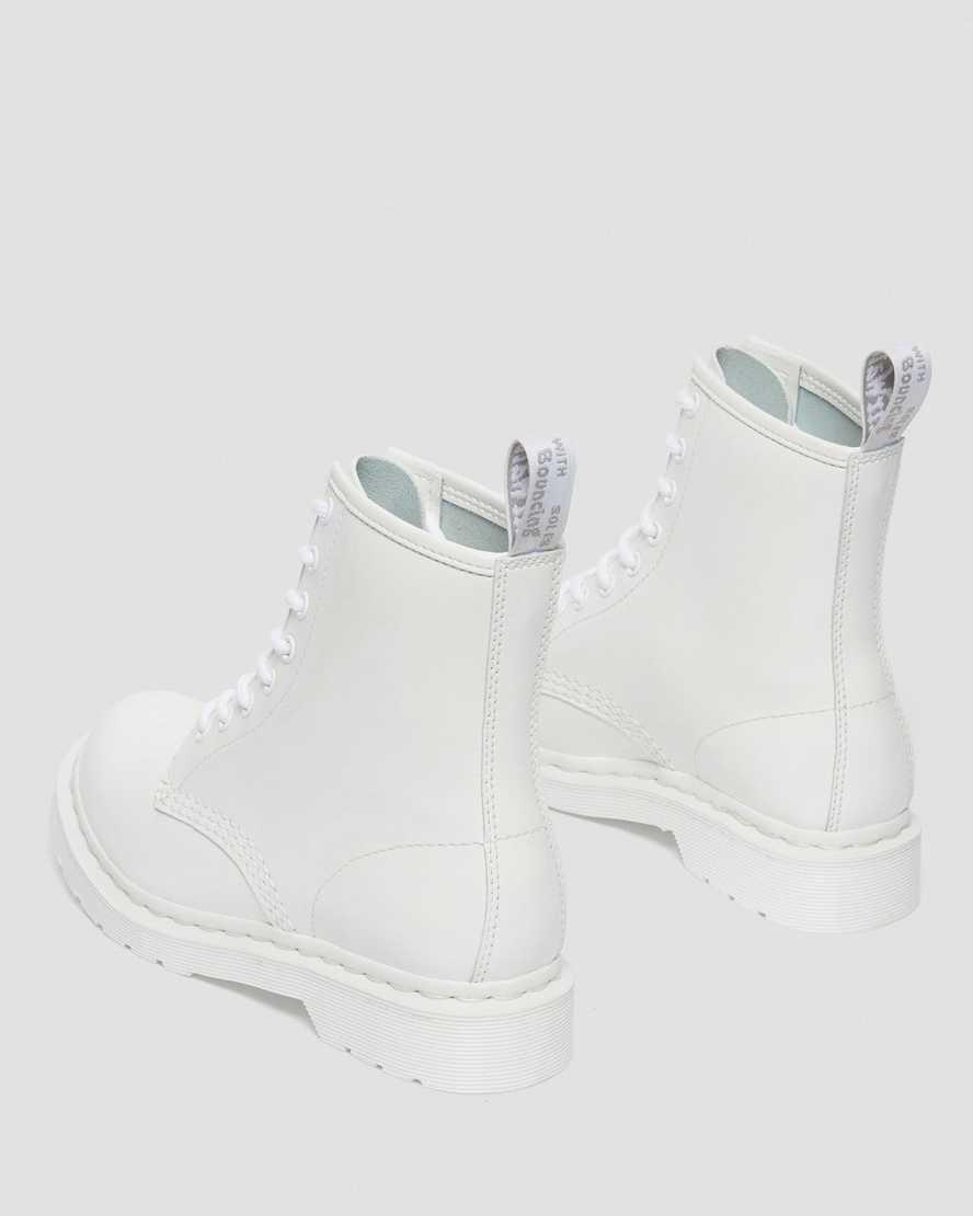 Dr Martens 1460 Mono Rugan Deri Dantel Up Kadın Bilek Boy Bot Beyaz  Türkiye |  01847-EJOF