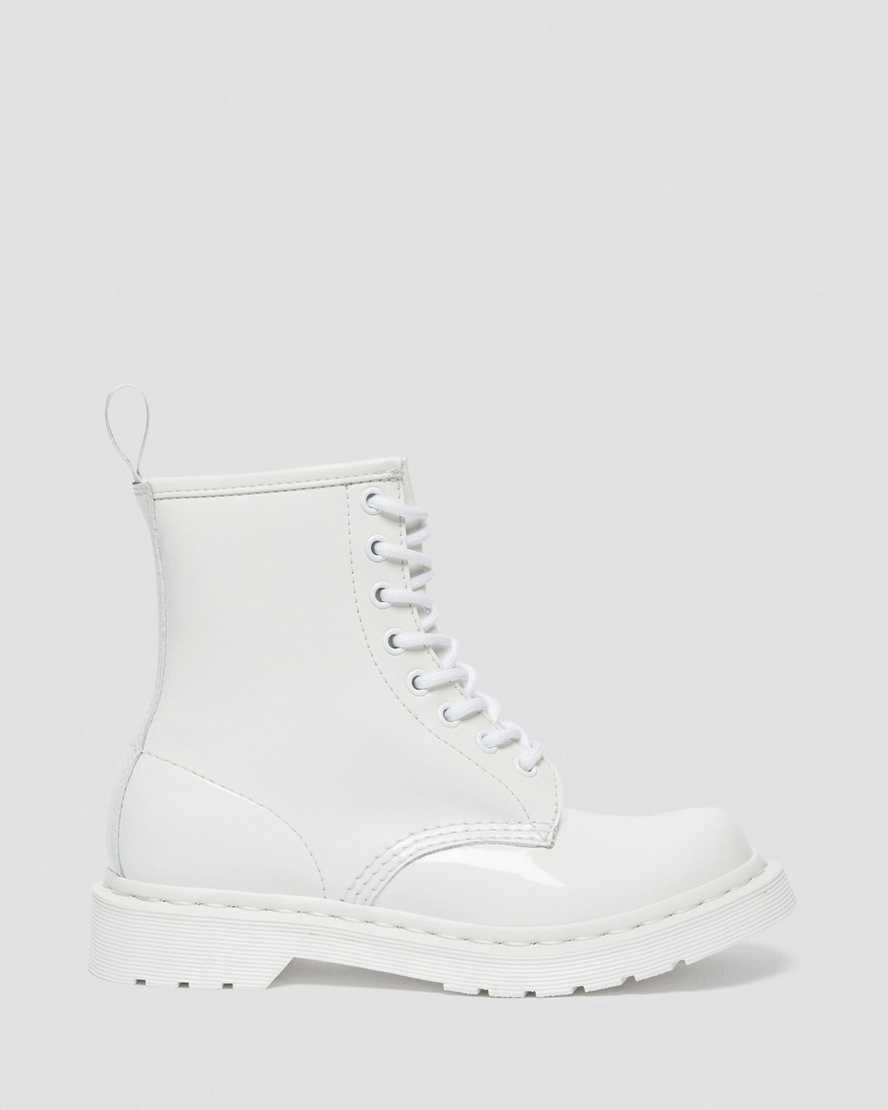 Dr Martens 1460 Mono Rugan Deri Dantel Up Kadın Bilek Boy Bot Beyaz  Türkiye |  01847-EJOF