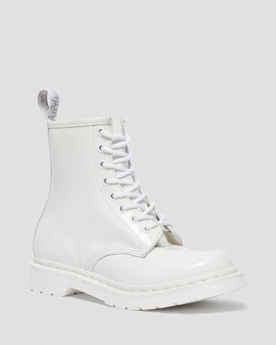 Dr Martens 1460 Mono Rugan Deri Dantel Up Kadın Bilek Boy Bot Beyaz  Türkiye |  01847-EJOF