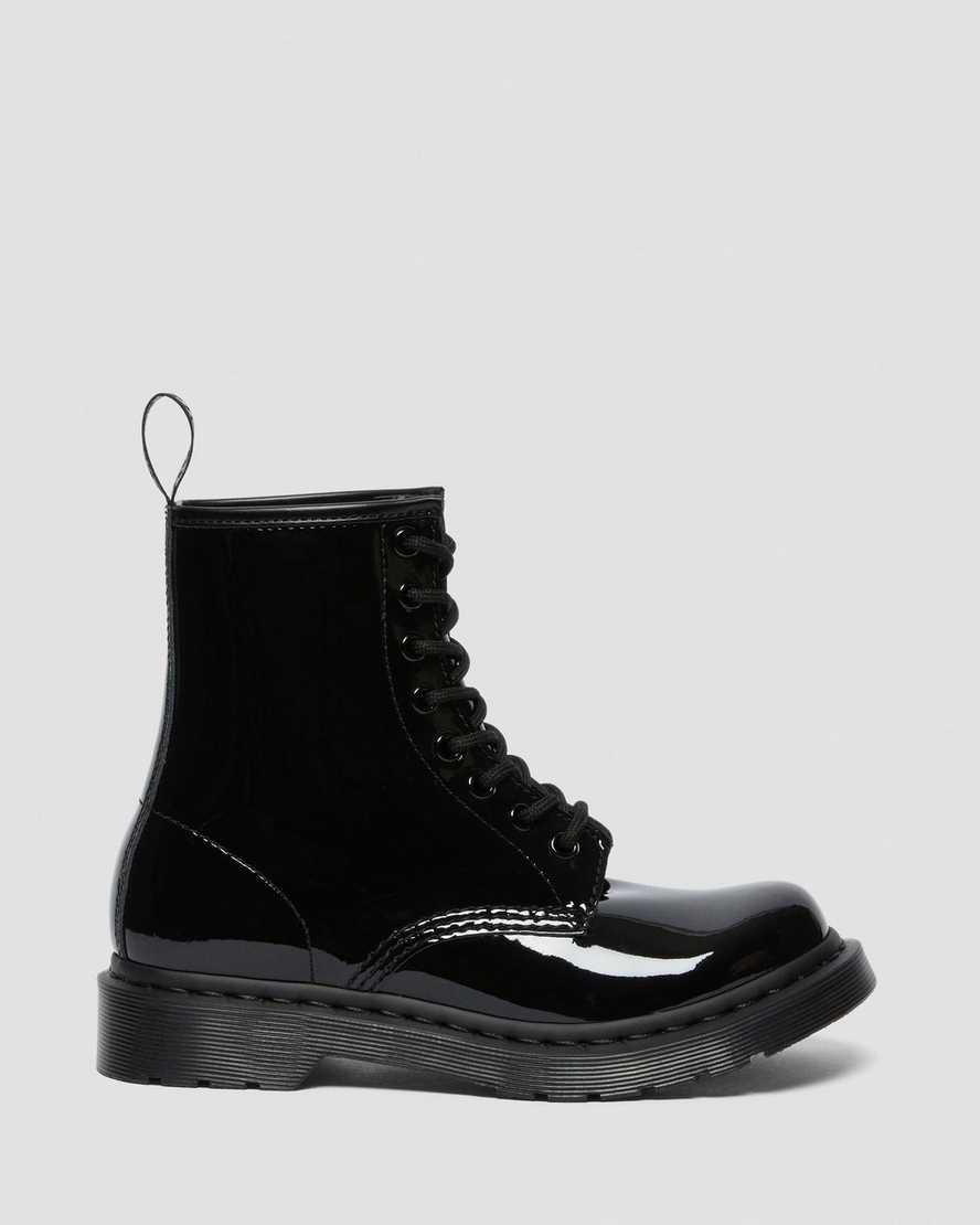 Dr Martens 1460 Mono Rugan Deri Dantel Up Kadın Bilek Boy Bot Siyah  Türkiye |  56024-BIPO