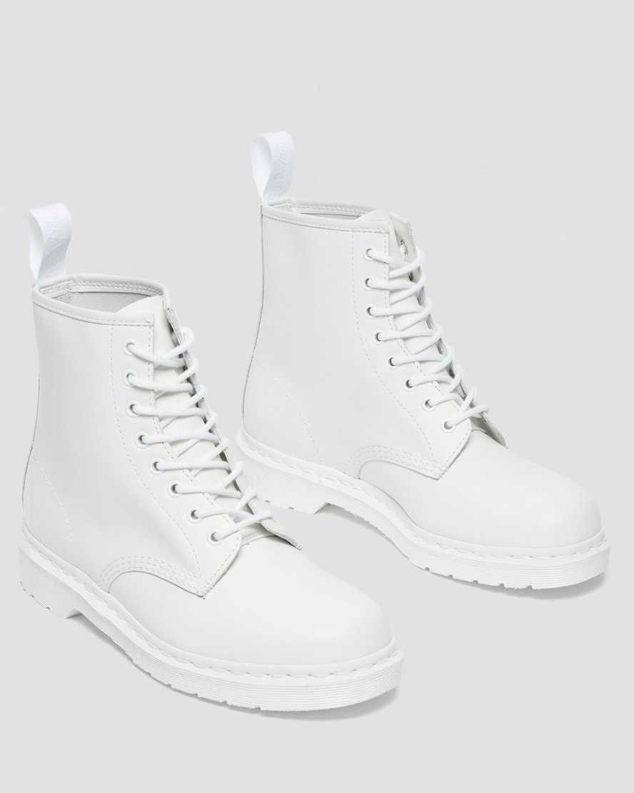 Dr Martens 1460 Mono Smooth Deri Dantel Up Kadın Bilek Boy Bot Beyaz  Türkiye |  24876-NFLZ