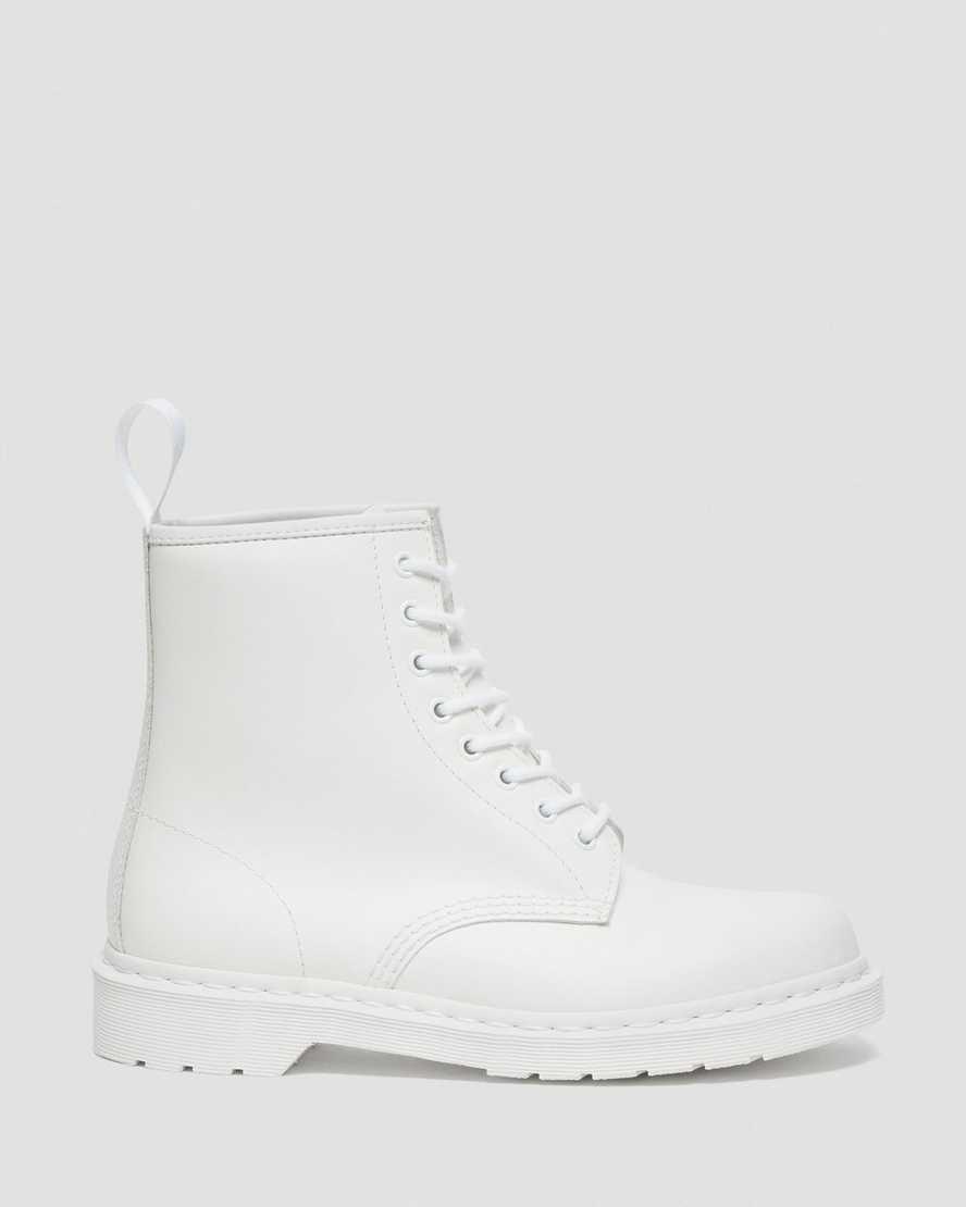 Dr Martens 1460 Mono Smooth Deri Dantel Up Kadın Bilek Boy Bot Beyaz  Türkiye |  24876-NFLZ