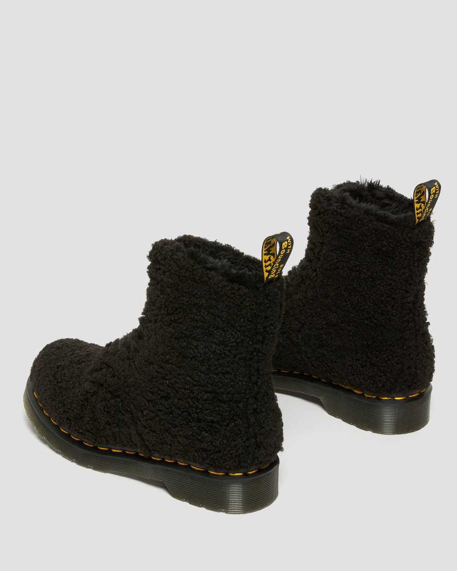 Dr Martens 1460 Pascal Faux Shearling Kadın Bağcıklı Bot Siyah  Türkiye |  29683-TNEO