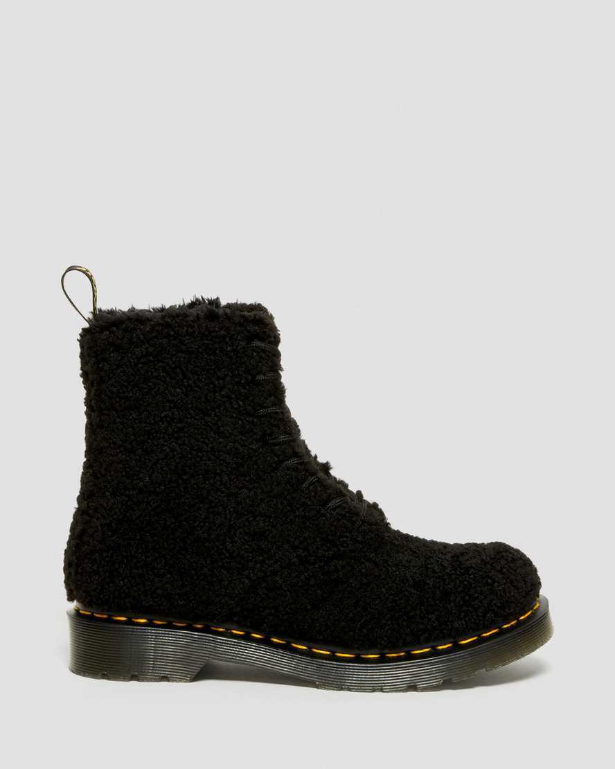 Dr Martens 1460 Pascal Faux Shearling Kadın Bağcıklı Bot Siyah  Türkiye |  29683-TNEO