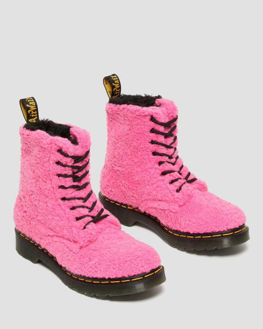 Dr Martens 1460 Pascal Faux Shearling Kadın Bilek Boy Bot Pembe  Türkiye |  50283-MQYL