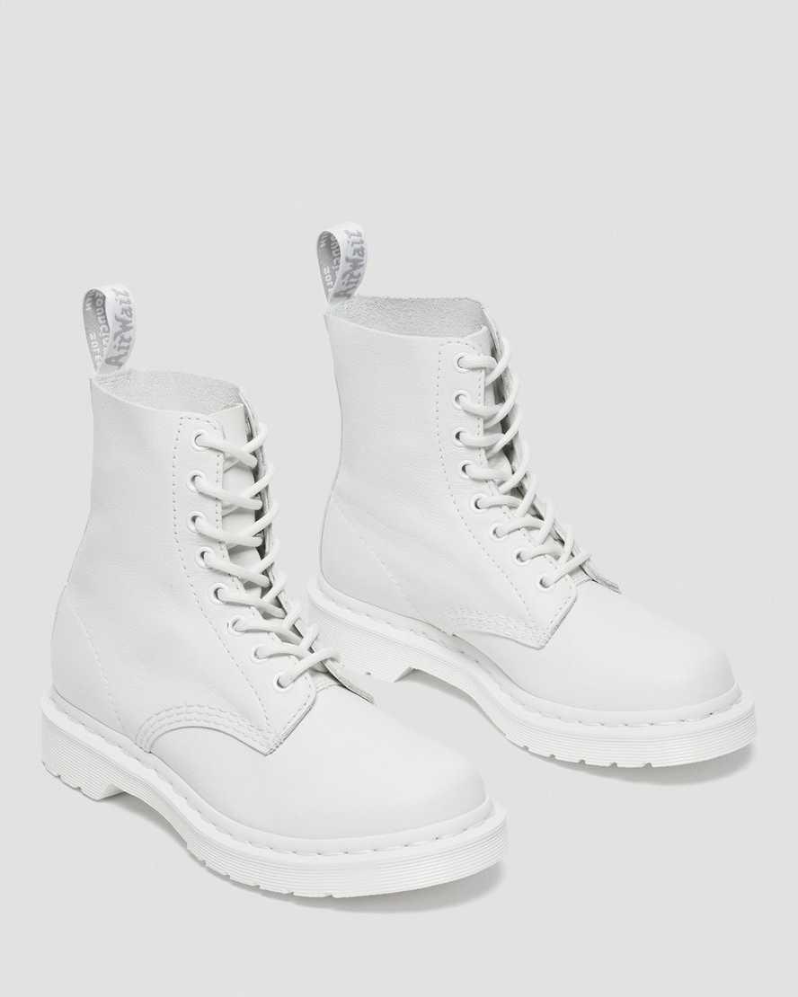 Dr Martens 1460 Pascal Mono Dantel Up Kadın Bilek Boy Bot Beyaz  Türkiye |  84713-BGHJ