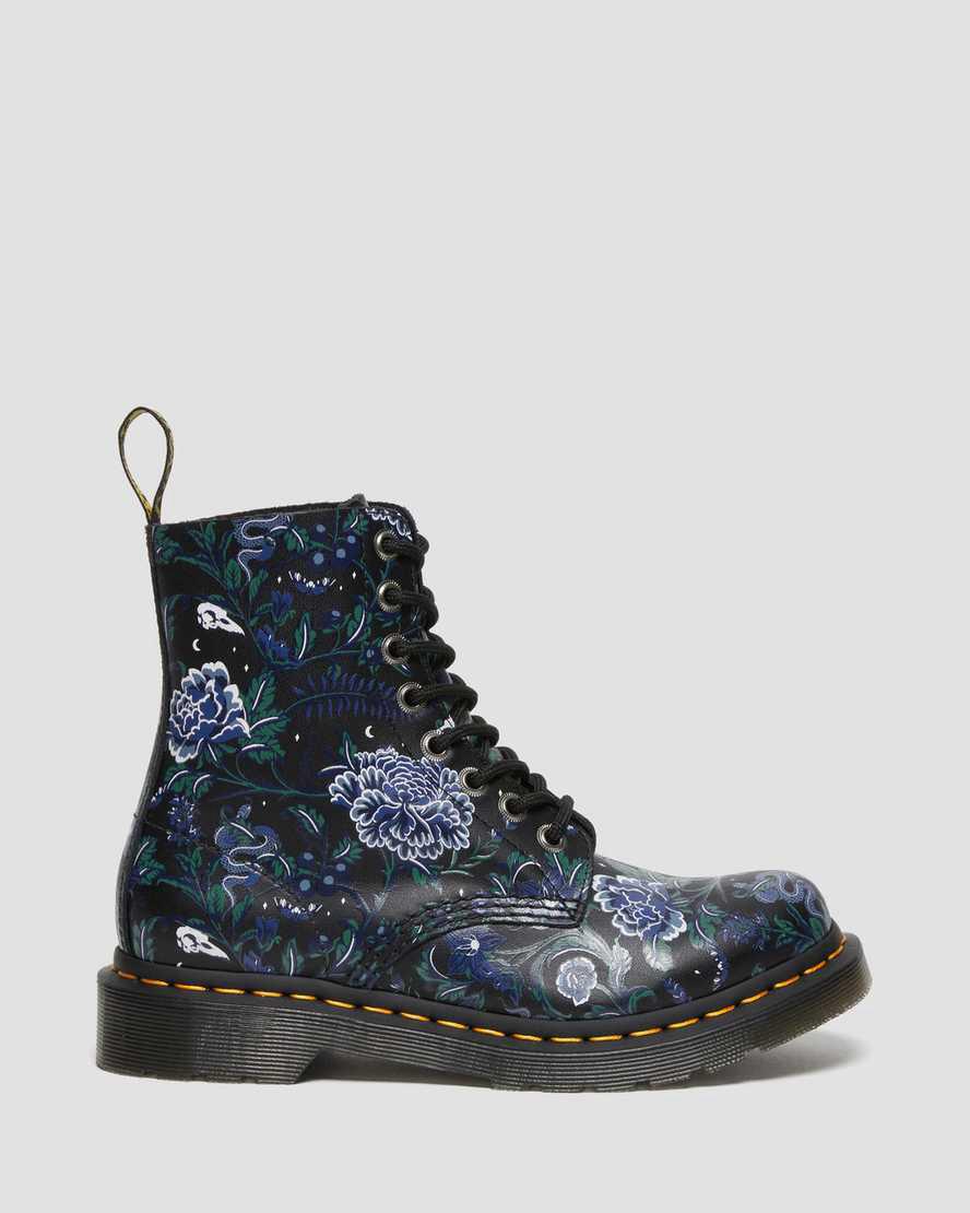 Dr Martens 1460 Pascal Mystic Floral Dantel Up Kadın Bilek Boy Bot Siyah  Türkiye |  98047-IVZA