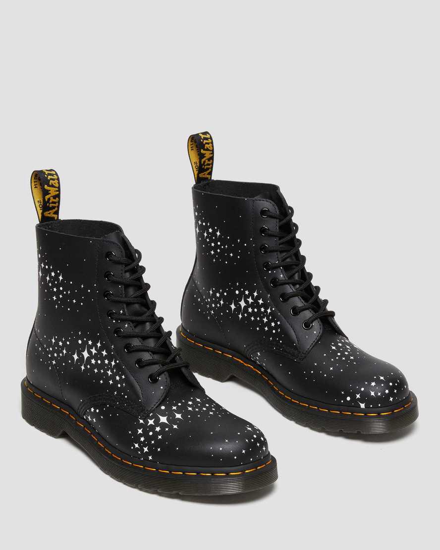 Dr Martens 1460 Pascal Stars Deri Dantel Up Erkek Bilek Boy Bot Siyah  Türkiye |  51620-TVSK