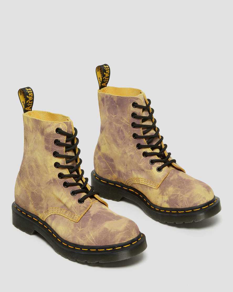 Dr Martens 1460 Pascal Tie Dye Deri Dantel Up Kadın Bilek Boy Bot Sarı  Türkiye |  56839-GPMI