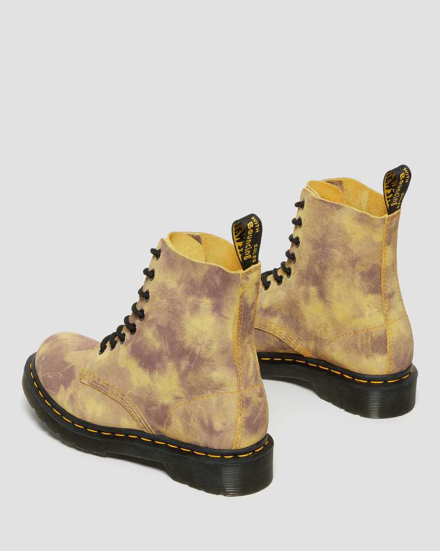 Dr Martens 1460 Pascal Tie Dye Deri Dantel Up Kadın Bilek Boy Bot Sarı  Türkiye |  56839-GPMI