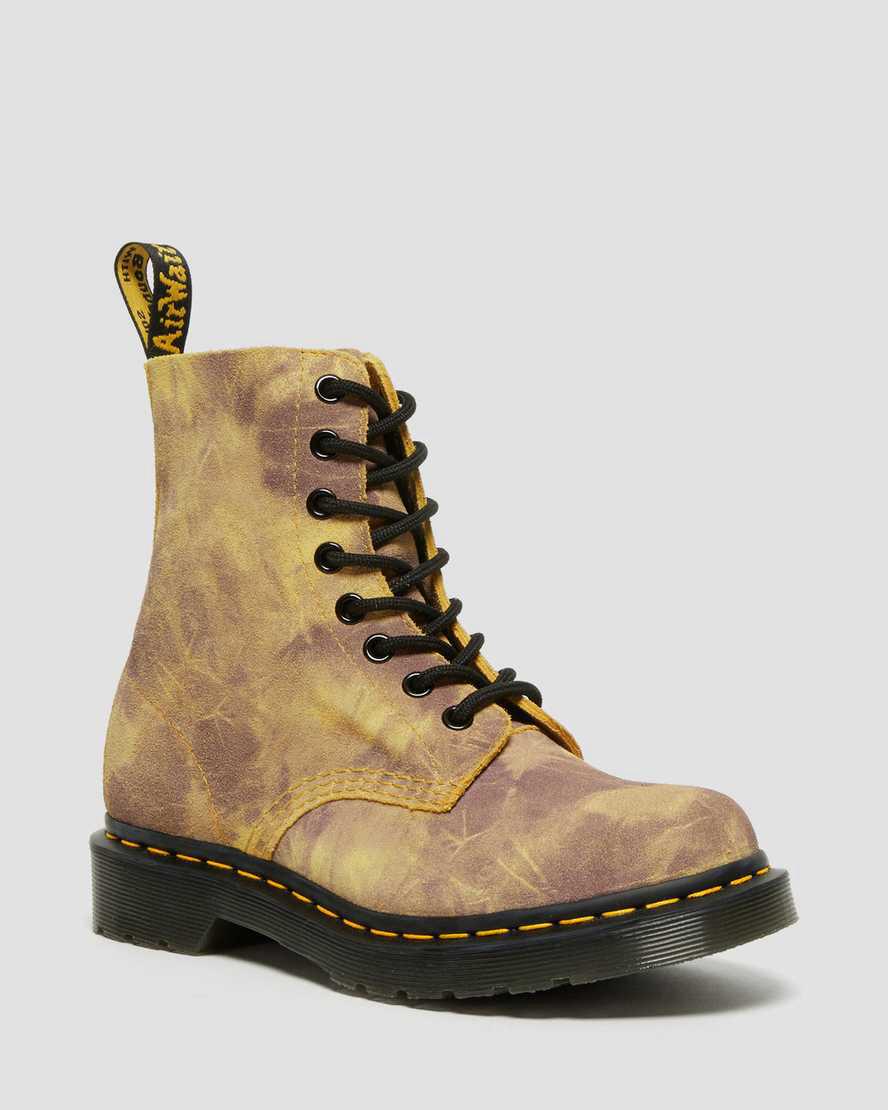 Dr Martens 1460 Pascal Tie Dye Deri Dantel Up Kadın Bilek Boy Bot Sarı  Türkiye |  56839-GPMI