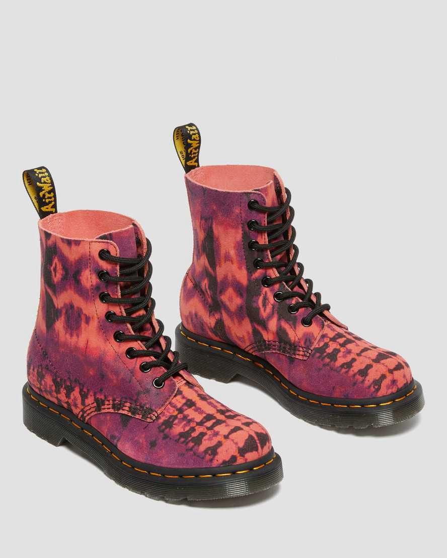 Dr Martens 1460 Pascal Tie Dye Deri Dantel Up Kadın Bilek Boy Bot Mor  Türkiye |  71529-OTEZ