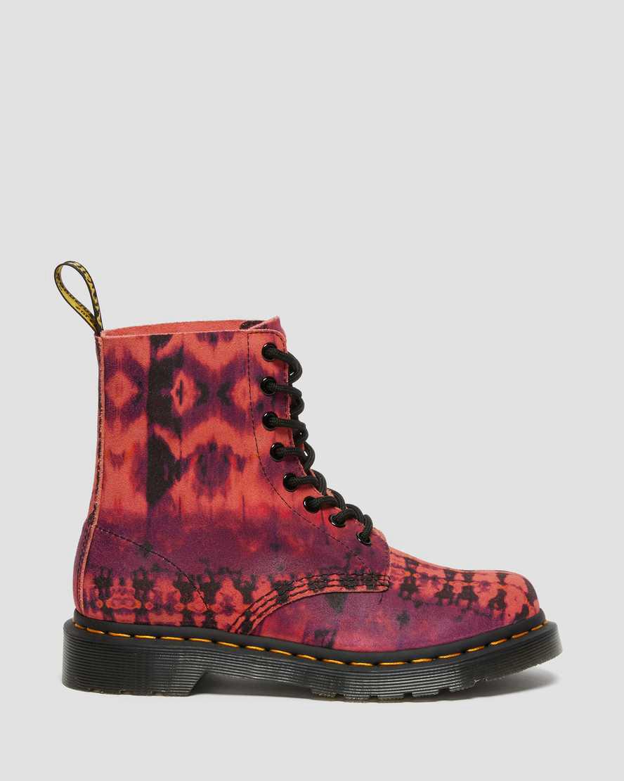 Dr Martens 1460 Pascal Tie Dye Deri Dantel Up Kadın Bilek Boy Bot Mor  Türkiye |  71529-OTEZ