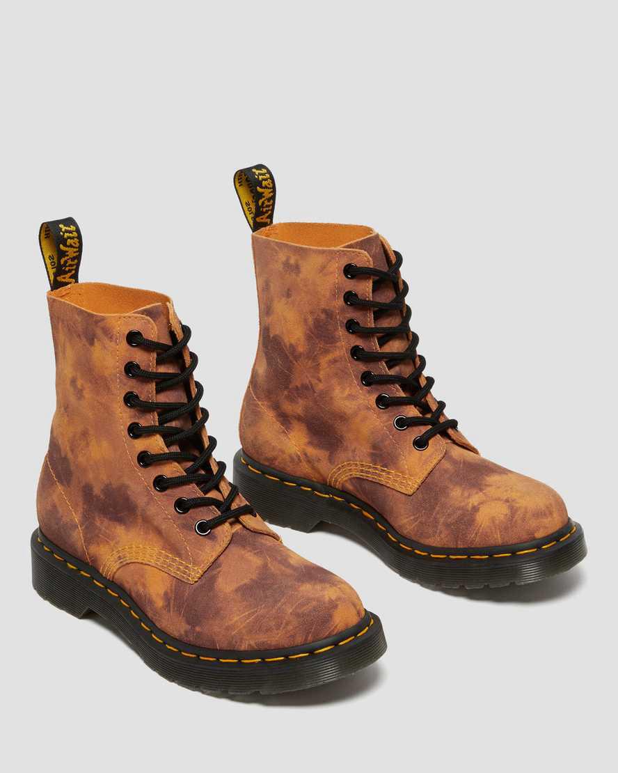 Dr Martens 1460 Pascal Tie Dye Deri Dantel Up Kadın Bilek Boy Bot Turuncu  Türkiye |  74309-WRNH