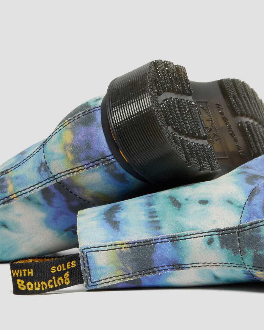 Dr Martens 1460 Pascal Tie Dye Deri Dantel Up Kadın Bilek Boy Bot Mavi  Türkiye |  91802-OTNB