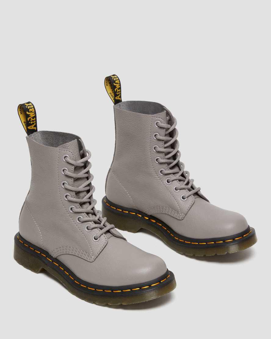 Dr Martens 1460 Pascal Virginia Deri Kadın Bilek Boy Bot Gri  Türkiye |  02371-PVLX