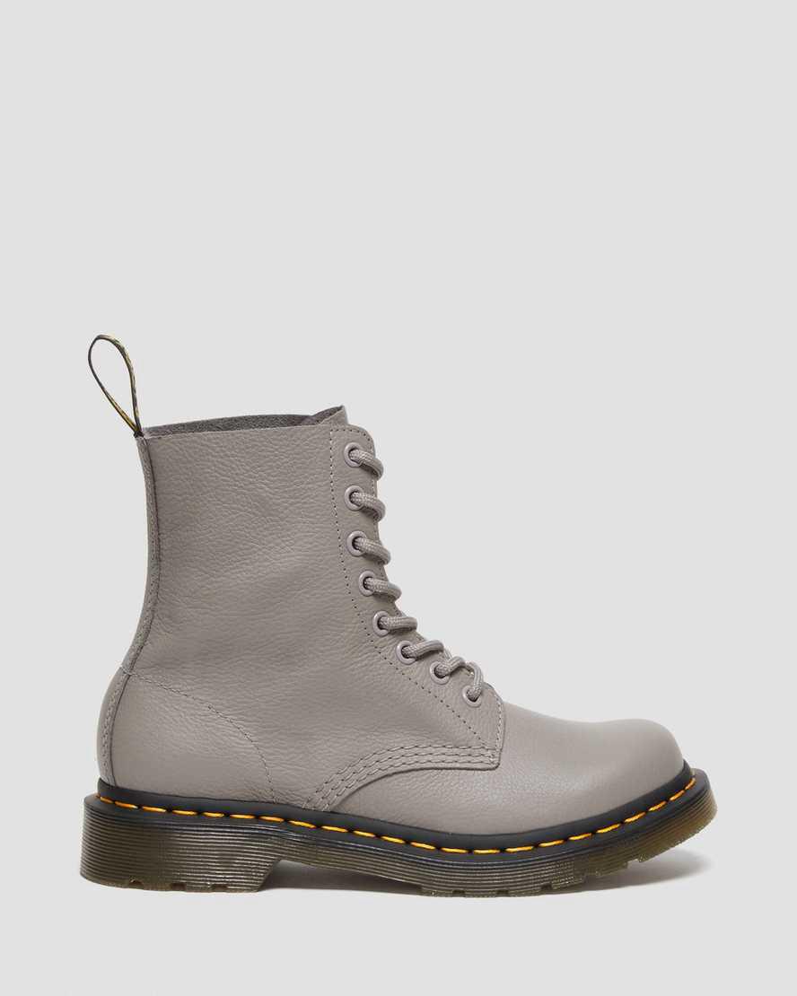 Dr Martens 1460 Pascal Virginia Deri Kadın Bilek Boy Bot Gri  Türkiye |  02371-PVLX