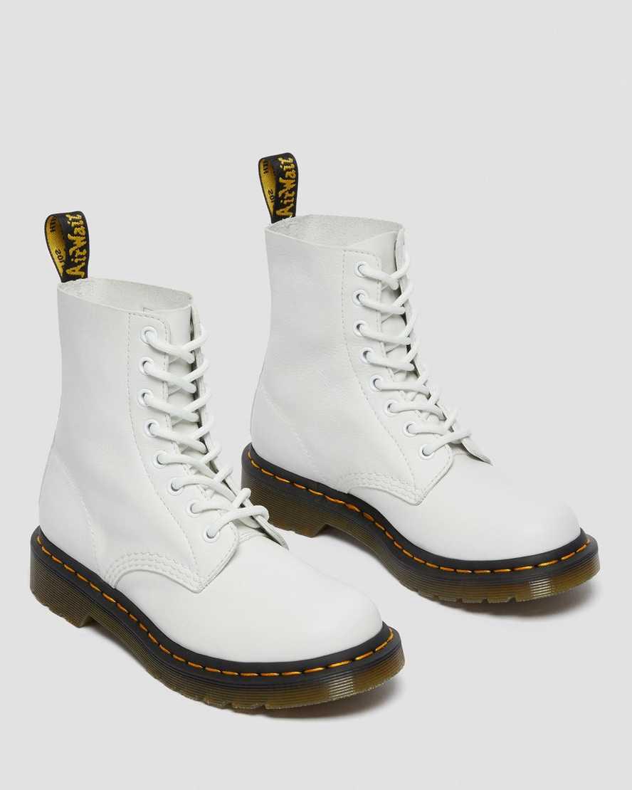 Dr Martens 1460 Pascal Virginia Deri Kadın Bağcıklı Bot Beyaz  Türkiye |  34821-AWVU