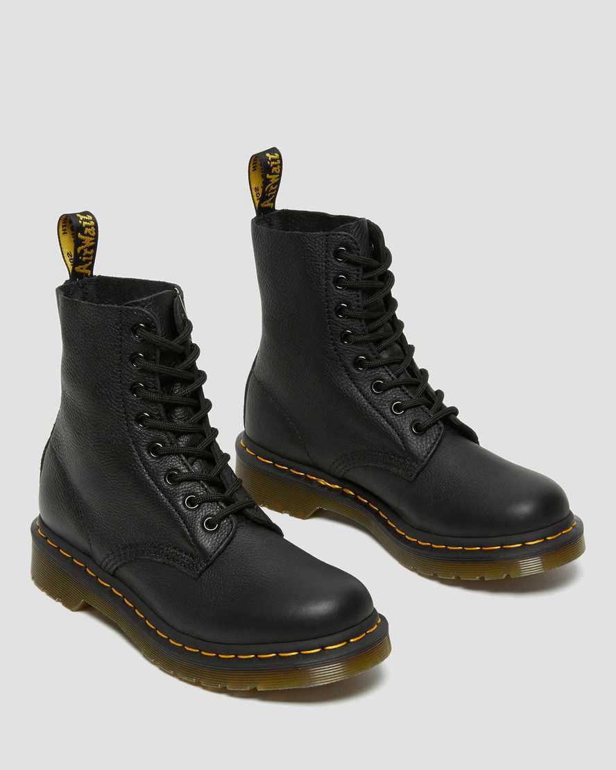 Dr Martens 1460 Pascal Virginia Deri Kadın Bağcıklı Bot Siyah  Türkiye |  54938-LWRX