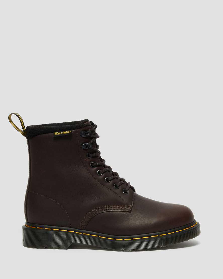 Dr Martens 1460 Pascal Warmwair Deri Dantel Up Kadın Kışlık Botlar Koyu Kahverengi  Türkiye |  97523-MNLD