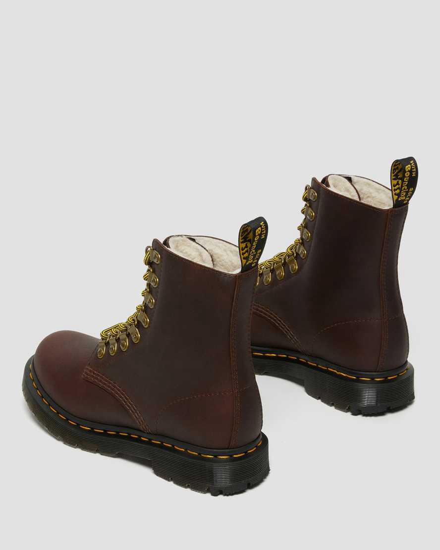 Dr Martens 1460 Pascal Wintergrip Deri Dantel Up Kadın Kışlık Botlar Kahverengi  Türkiye |  02684-GJIA