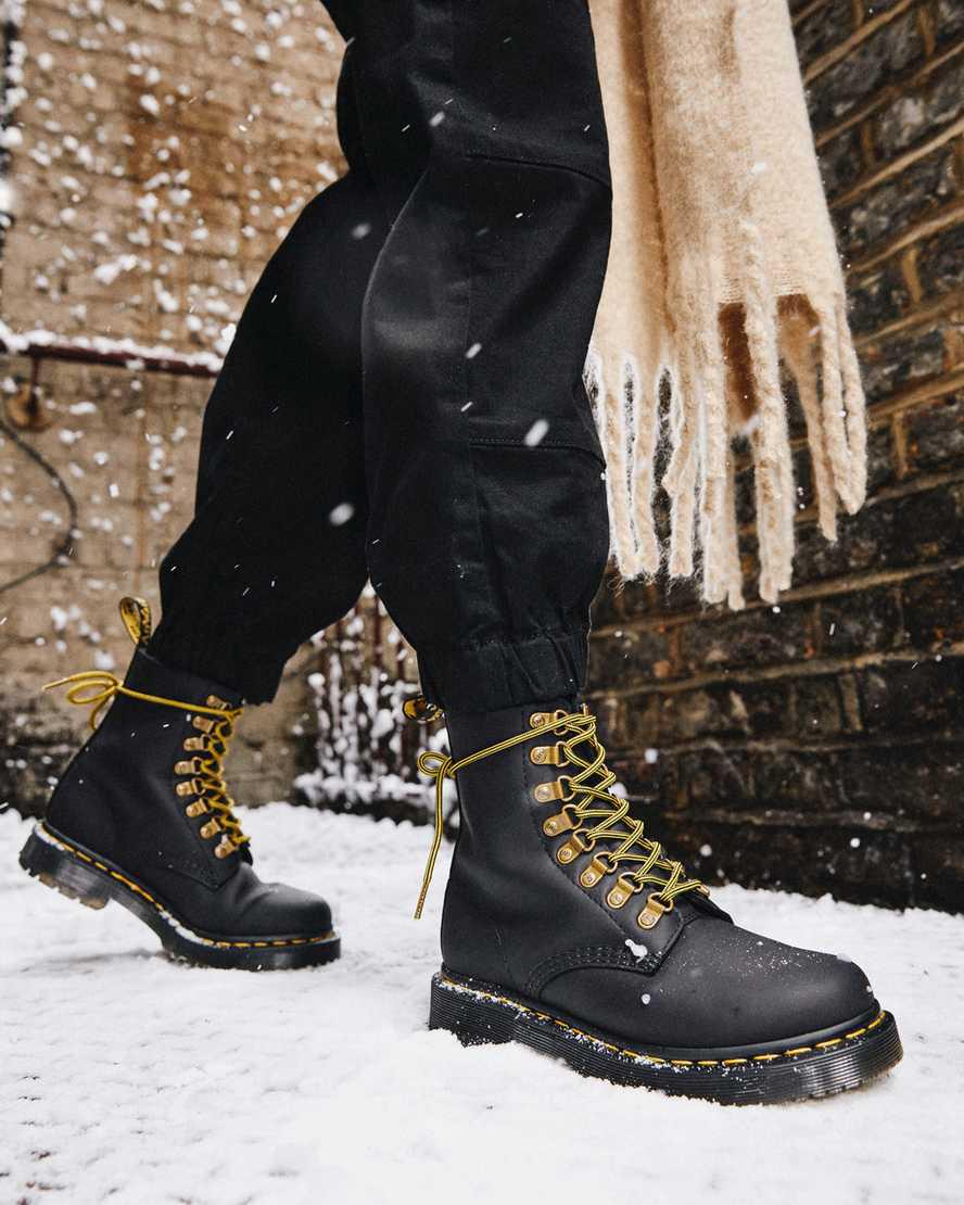 Dr Martens 1460 Pascal Wintergrip Deri Dantel Up Kadın Kışlık Botlar Siyah  Türkiye |  04893-TDPZ