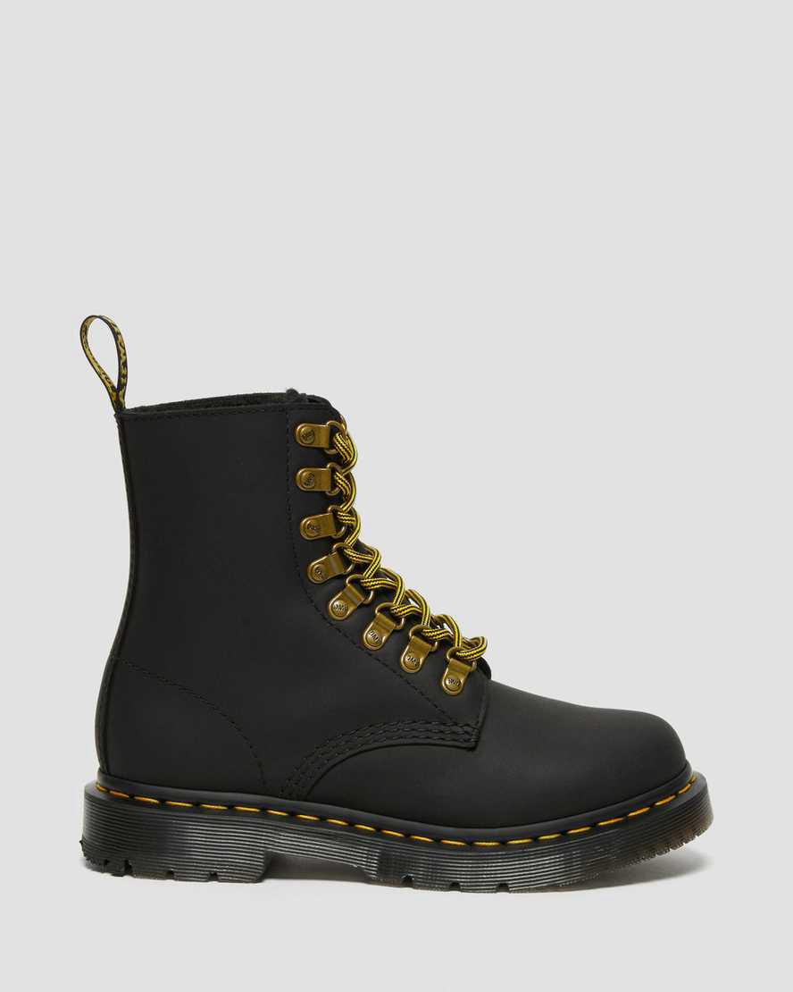 Dr Martens 1460 Pascal Wintergrip Deri Dantel Up Kadın Kışlık Botlar Siyah  Türkiye |  04893-TDPZ