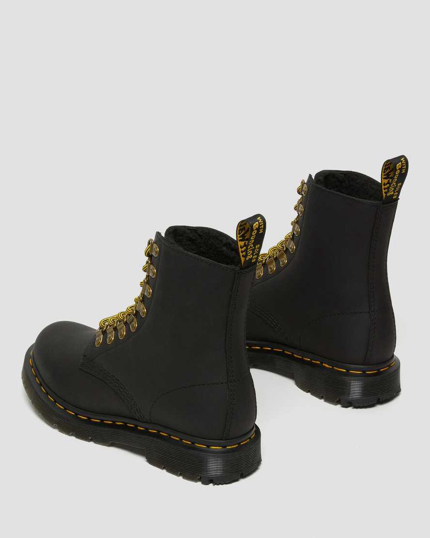 Dr Martens 1460 Pascal Wintergrip Deri Dantel Up Kadın Bilek Boy Bot Siyah  Türkiye |  90732-DHSZ