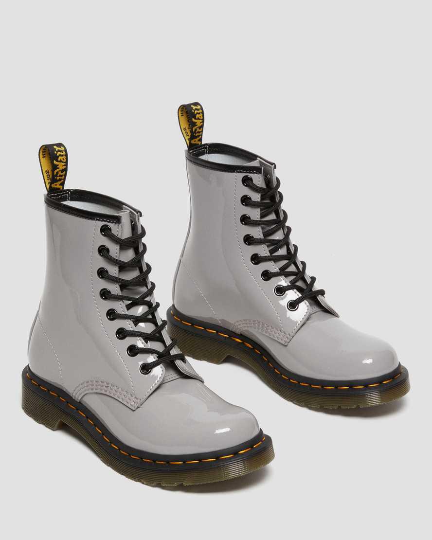 Dr Martens 1460 Rugan Deri Dantel Up Kadın Bilek Boy Bot Gri  Türkiye |  74650-KUON