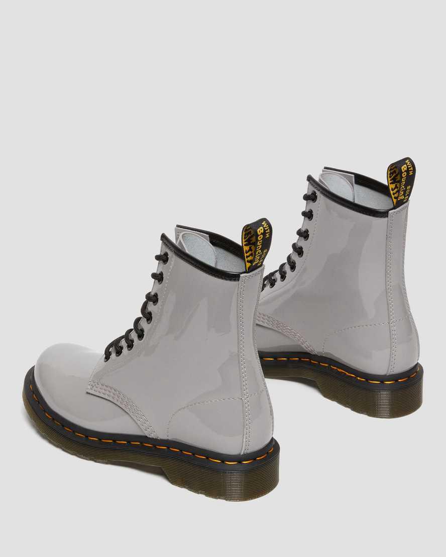 Dr Martens 1460 Rugan Deri Dantel Up Kadın Bilek Boy Bot Gri  Türkiye |  74650-KUON