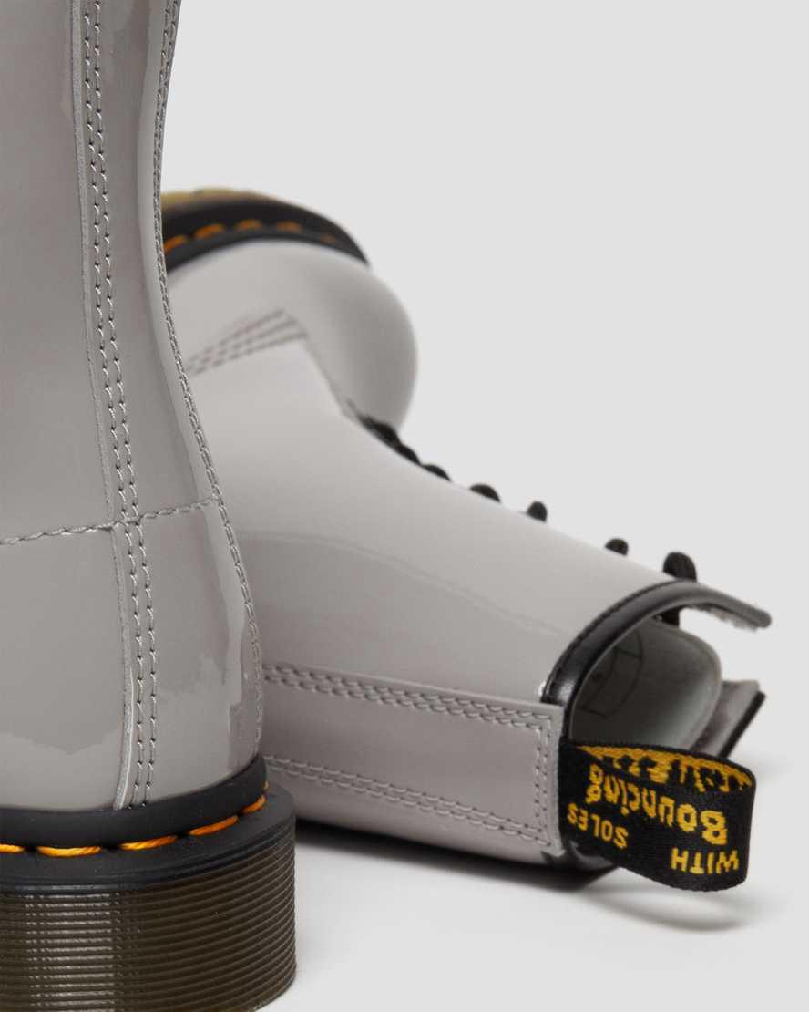 Dr Martens 1460 Rugan Deri Dantel Up Kadın Bilek Boy Bot Gri  Türkiye |  74650-KUON