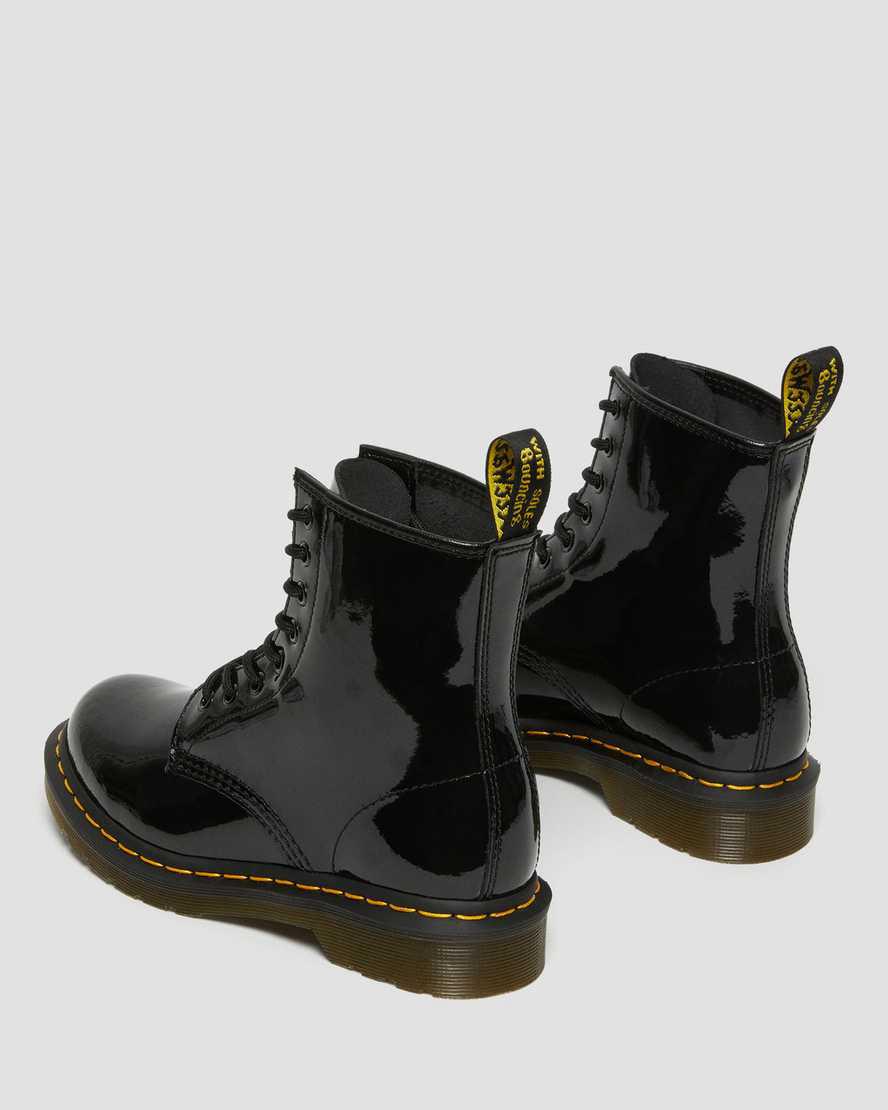 Dr Martens 1460 Rugan Deri Dantel Up Kadın Bilek Boy Bot Siyah  Türkiye |  81960-QFWY