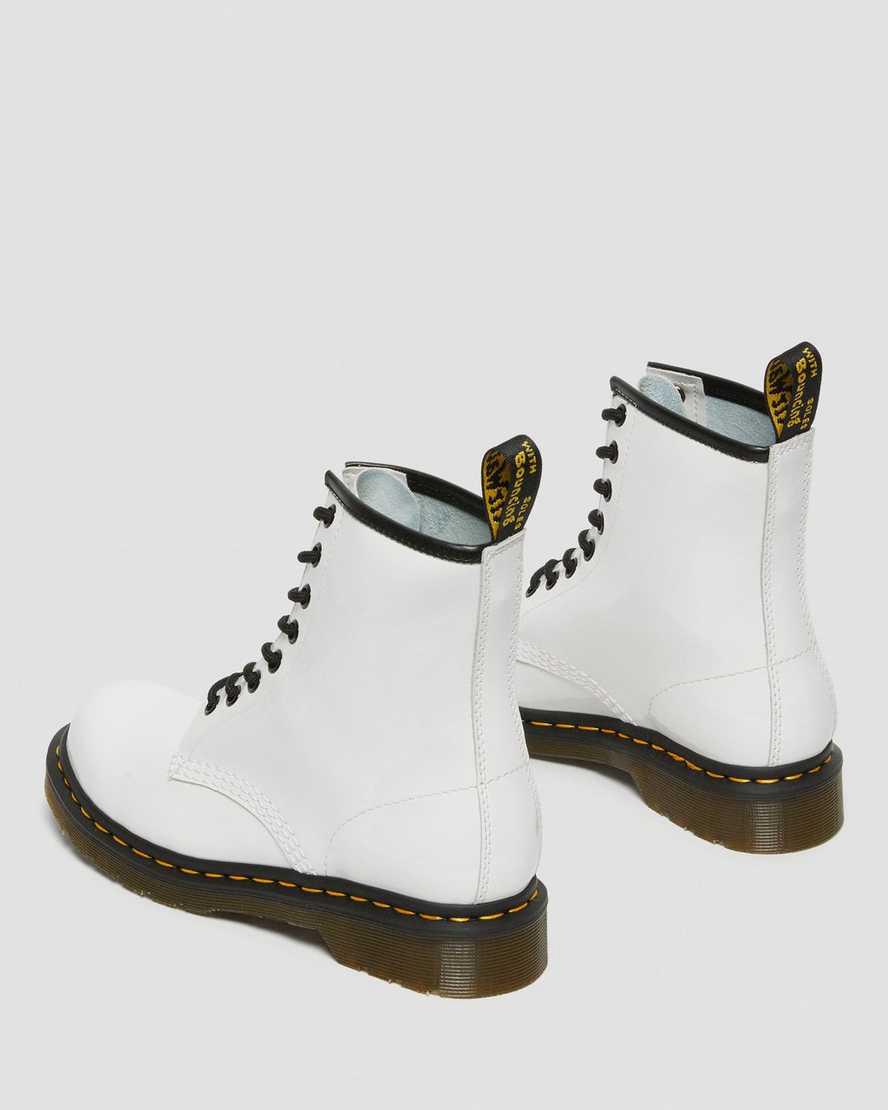 Dr Martens 1460 Rugan Deri Dantel Up Kadın Bilek Boy Bot Beyaz  Türkiye |  96801-MQRW