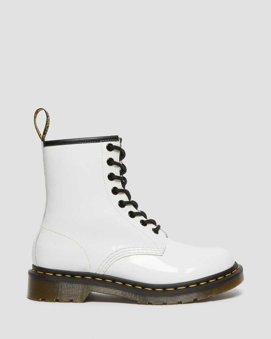 Dr Martens 1460 Rugan Deri Dantel Up Kadın Bilek Boy Bot Beyaz  Türkiye |  96801-MQRW