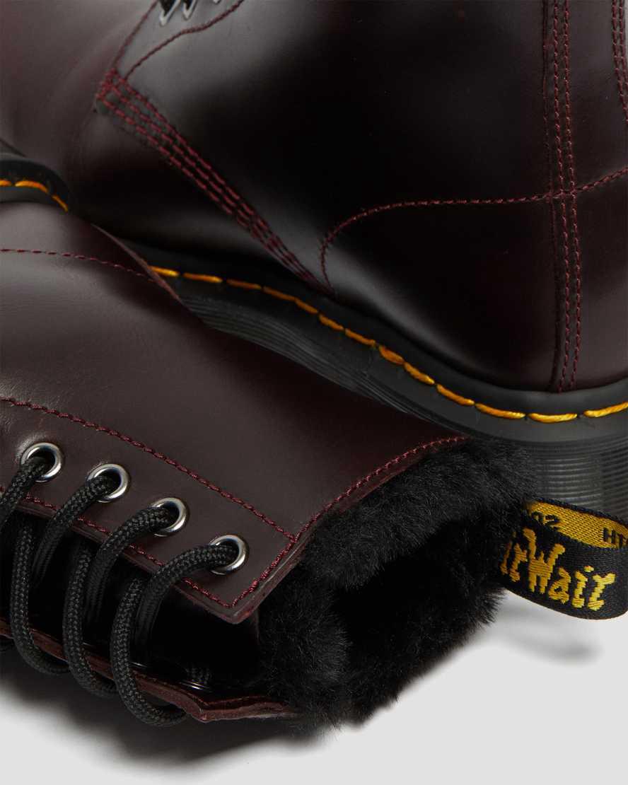 Dr Martens 1460 Serena Faux Fur Astar Dantel Up Kadın Bilek Boy Bot Bordo  Türkiye |  52386-HOUB