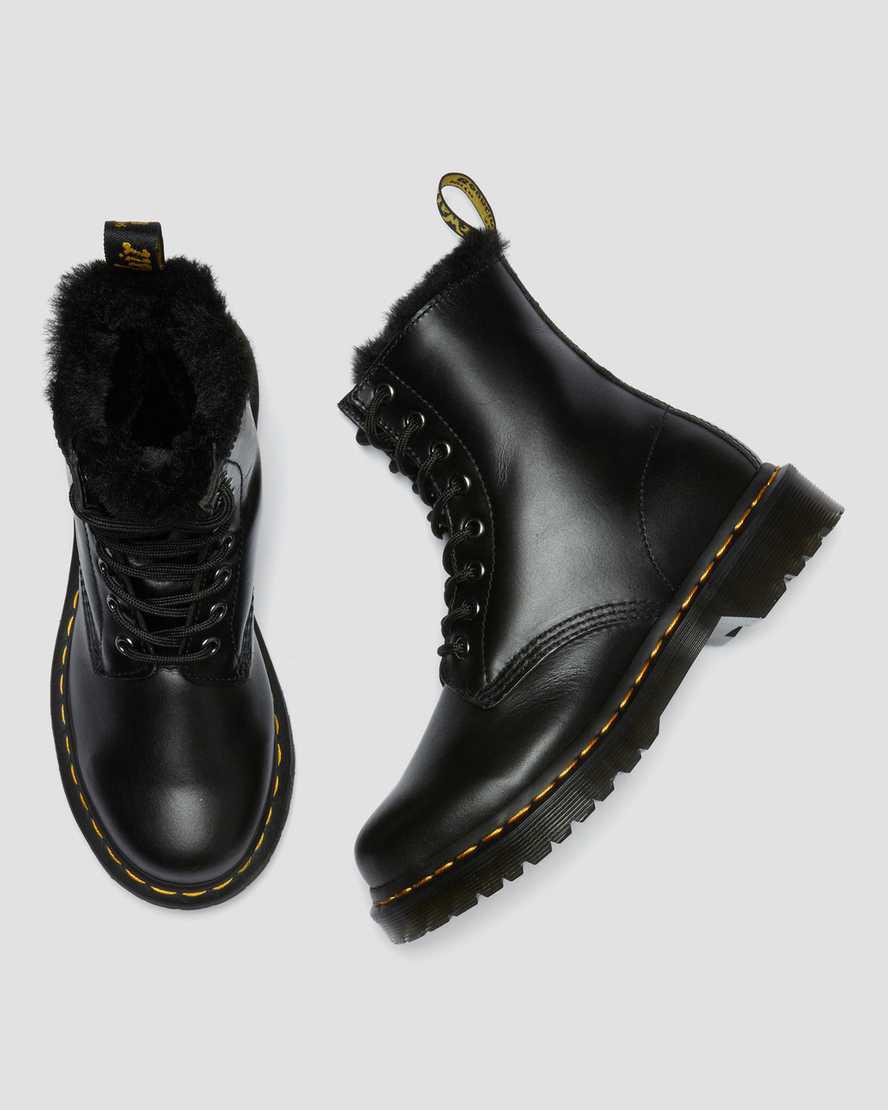 Dr Martens 1460 Serena Faux Fur Astar Dantel Up Kadın Kışlık Botlar Koyu Gri  Türkiye |  52614-XALP