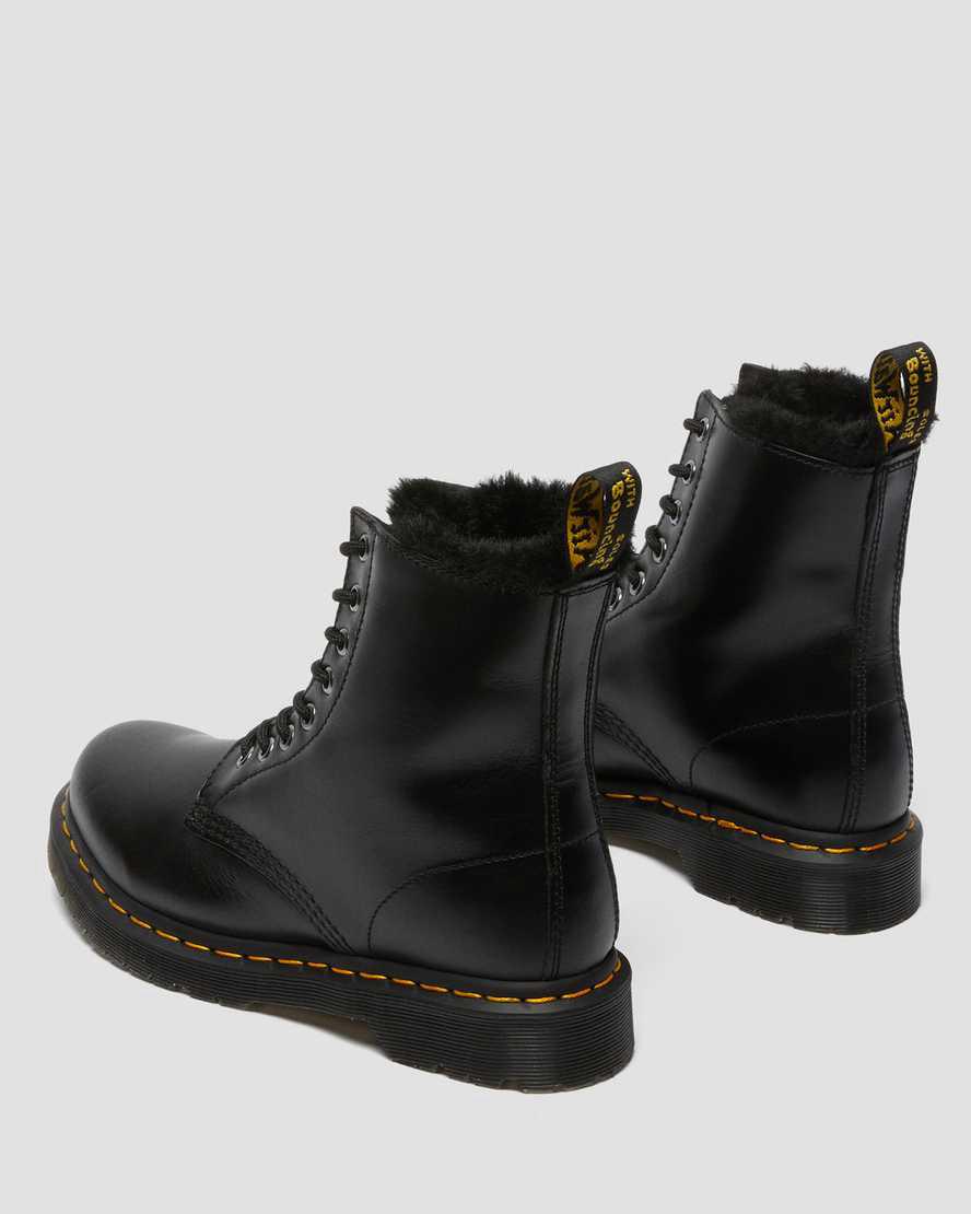 Dr Martens 1460 Serena Faux Fur Astar Dantel Up Kadın Bilek Boy Bot Koyu Gri  Türkiye |  67984-ZAQX