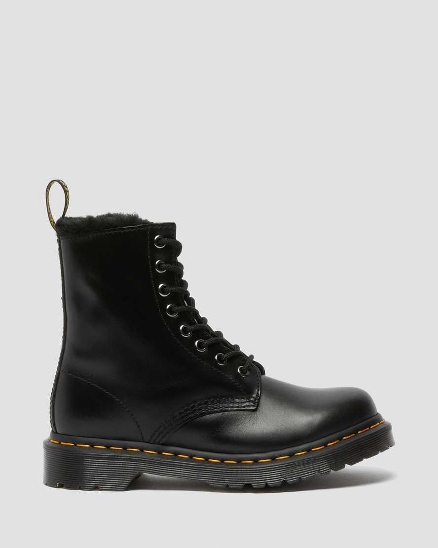 Dr Martens 1460 Serena Faux Fur Astar Dantel Up Kadın Bilek Boy Bot Koyu Gri  Türkiye |  67984-ZAQX