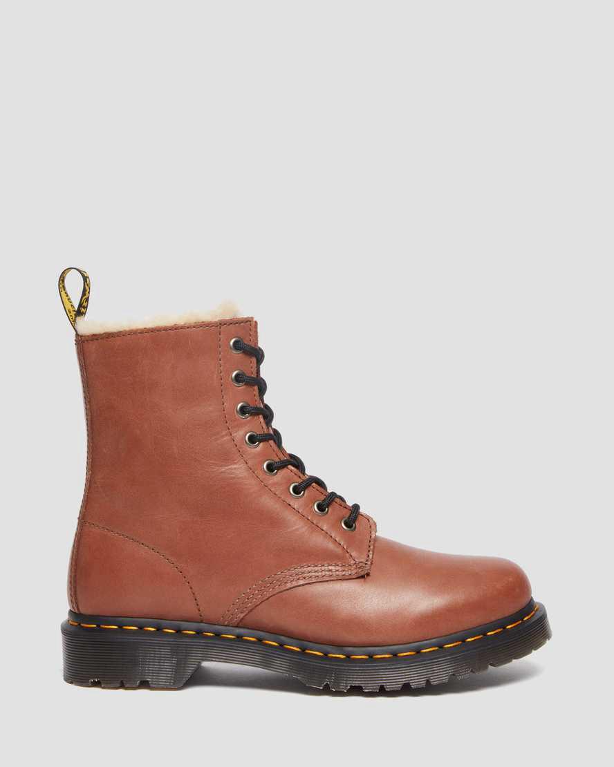 Dr Martens 1460 Serena Faux Fur-Astar Deri Kadın Bilek Boy Bot Kahverengi  Türkiye |  51680-RPJA