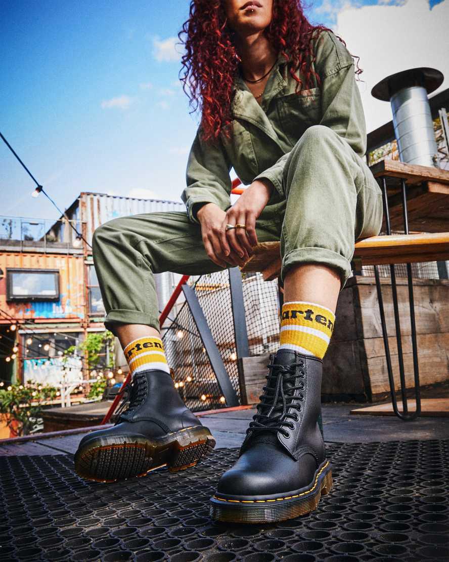 Dr Martens 1460 Slip Resistant Deri Dantel Up Erkek Bilek Boy Bot Siyah  Türkiye |  50749-KZQN