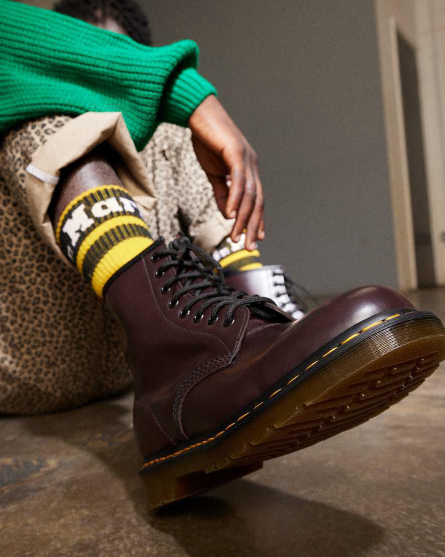 Dr Martens 1460 Smooth Deri Dantel Up Erkek Bilek Boy Bot Bordo  Türkiye |  10375-JGSM