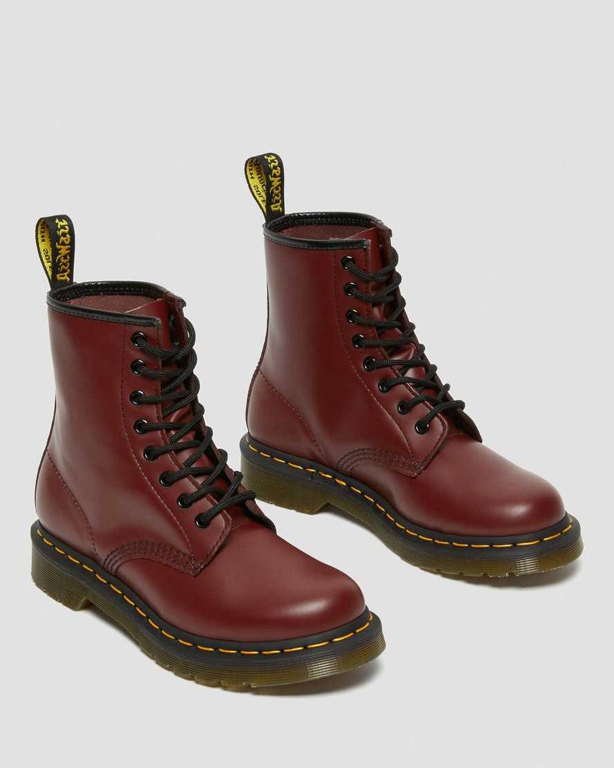 Dr Martens 1460 Smooth Deri Dantel Up Kadın Bilek Boy Bot Kırmızı  Türkiye |  74308-DJWS