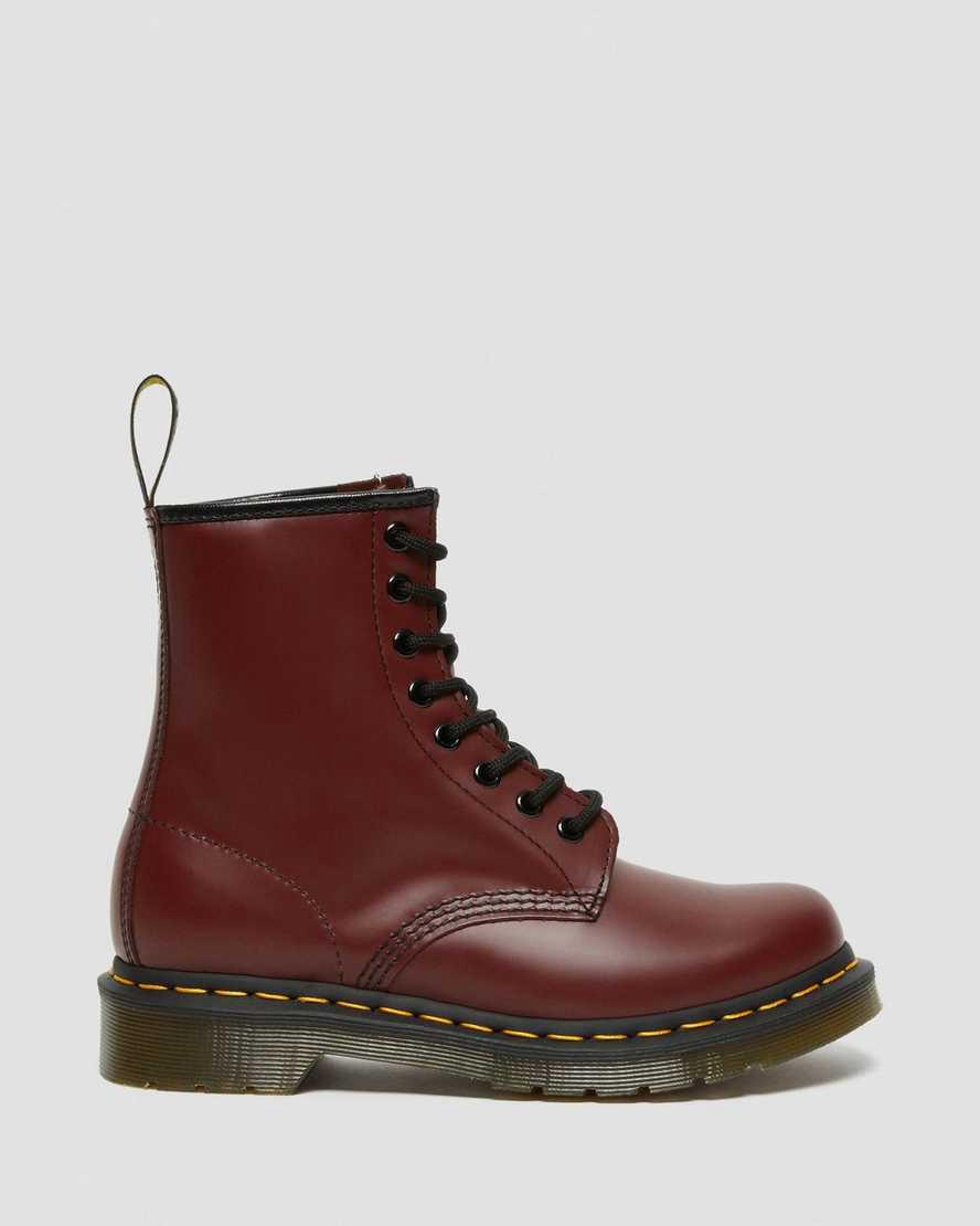 Dr Martens 1460 Smooth Deri Dantel Up Kadın Bilek Boy Bot Kırmızı  Türkiye |  74308-DJWS