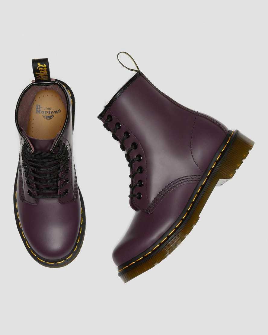 Dr Martens 1460 Smooth Deri Dantel Up Kadın Bilek Boy Bot Mor  Türkiye |  78925-YRUQ