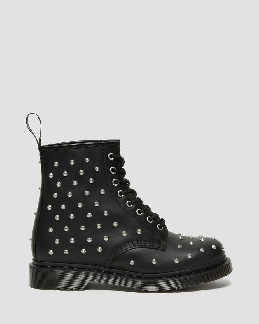 Dr Martens 1460 Stud Wanama Deri Dantel Up Kadın Bilek Boy Bot Siyah  Türkiye |  07691-XQAF