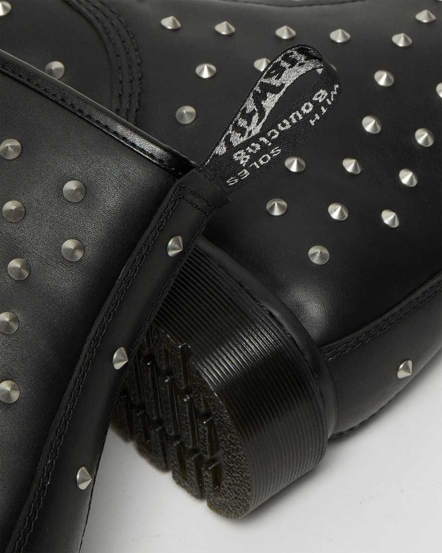 Dr Martens 1460 Stud Wanama Deri Dantel Up Kadın Bilek Boy Bot Siyah  Türkiye |  07691-XQAF