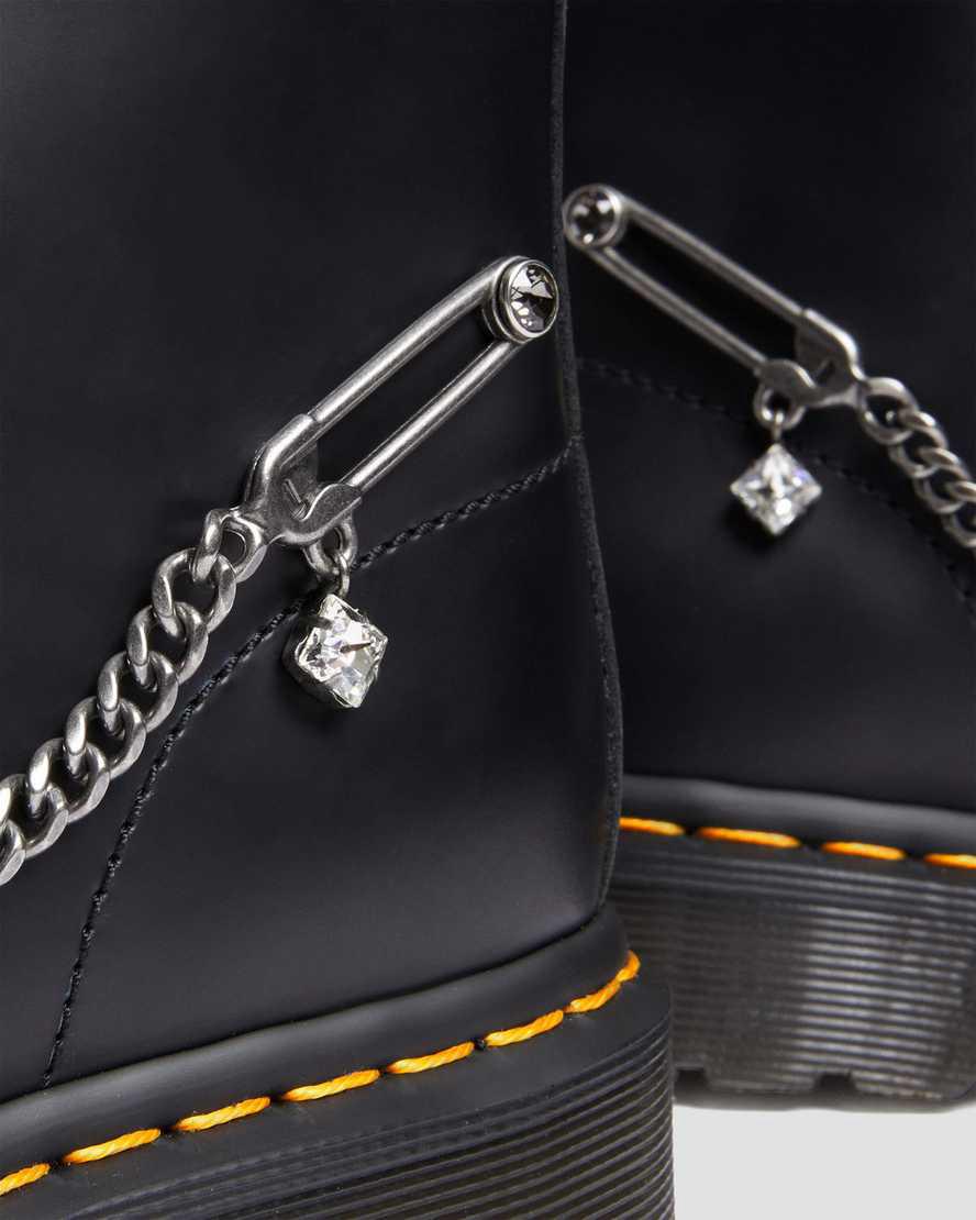 Dr Martens 1460 Swarovski Deri Dantel Up Kadın Bilek Boy Bot Siyah  Türkiye |  47951-PKFY