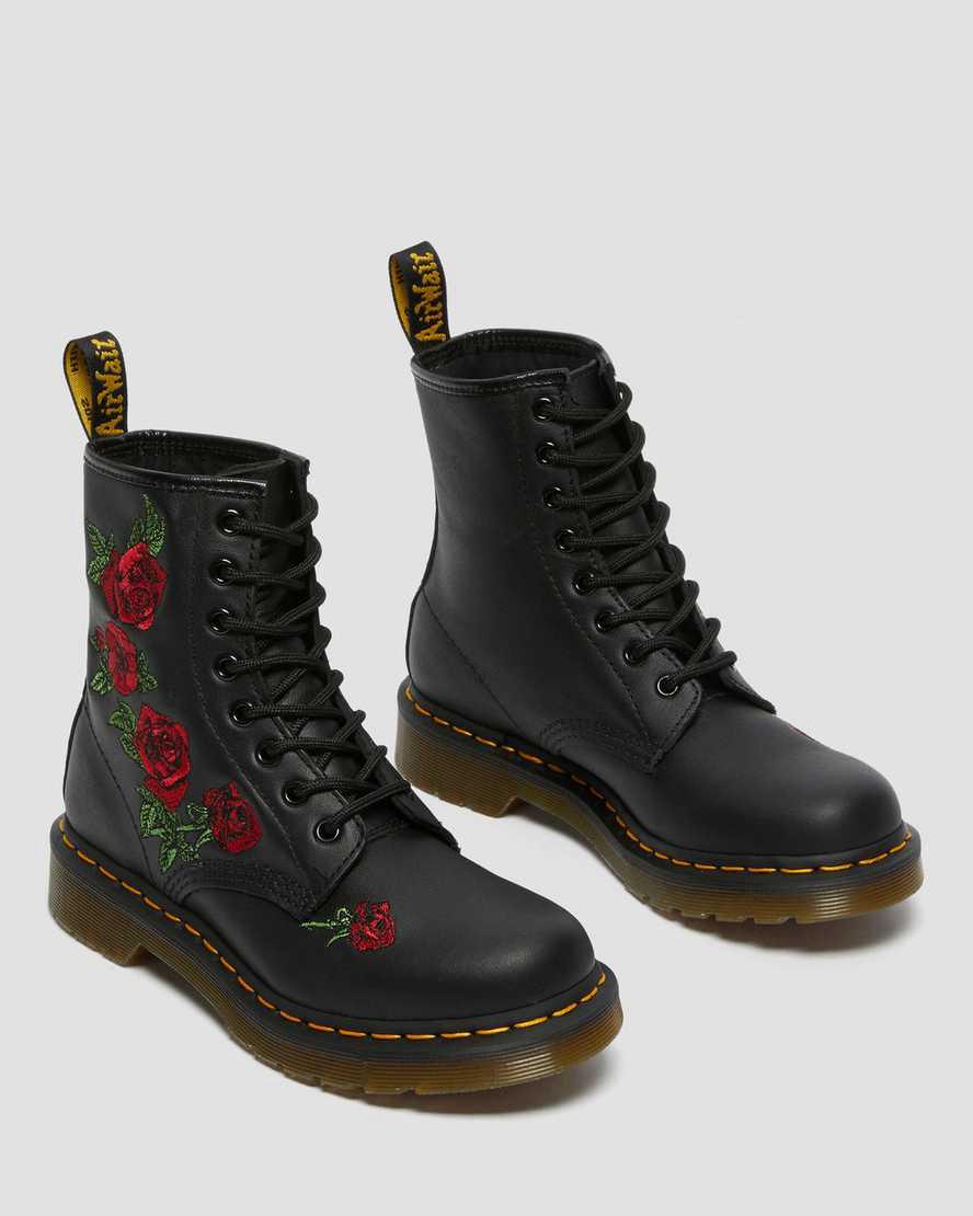 Dr Martens 1460 Vonda Floral Deri Dantel Up Kadın Bilek Boy Bot Siyah  Türkiye |  29153-WTPN